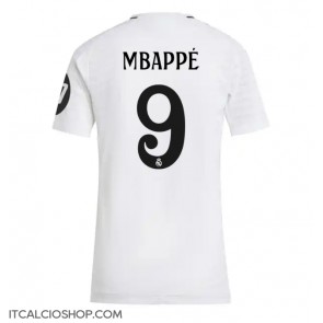 Real Madrid Kylian Mbappe #9 Prima Maglia Femmina 2024-25 Manica Corta